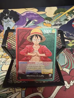 Pre-Errata Monkey.D.Luffy (003) OP01-003 One Piece Demo Deck Card Leader Played - Image 1