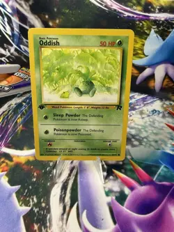 Pokemon TCG Oddish 63/82 Team Rocket Regular 1st Edition Card - Image 1