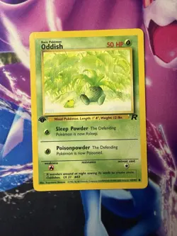 Pokemon TCG Oddish 63/82 Team Rocket Regular 1st Edition Card - Image 3