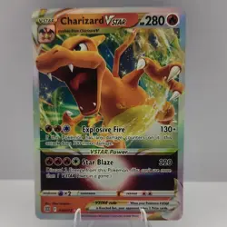 Pokemon TCG Charizard VSTAR Holo Ultra Rare Card Brilliant Stars 018/172 - Image 1