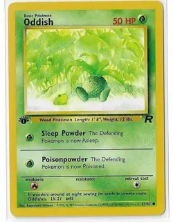 Pokemon Card 1st Edition Common Team Rocket 2000 Oddish 63/82 MP - Image 1