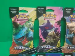 Pokemon Tag Team Team Up EMPTY Sleeved Booster Pack Art Set NO CARDS X8 - Image 2