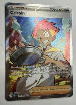 Pokemon TCG Crispin 164/142 Ultra Card SV-07 Stellar Crown Rare Full Art Trainer - Image 2