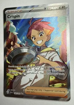 Pokemon TCG Crispin 164/142 Ultra Card SV-07 Stellar Crown Rare Full Art Trainer - Image 3