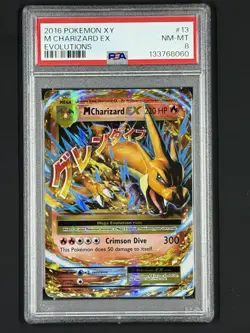 Pokemon TCG XY Evolutions 2016 M Charizard EX Holo Card 13/108 Ultra Rare PSA 8 - Image 1