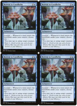 MTG Retreat to Coralhelm x4 Battle for Zendikar Uncommon NM Playset - Image 1