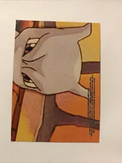 Meowth - Sticker Card - Topps Black Logo- Pokemon The First Movie - Image 2