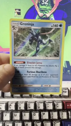 Pokemon TCG English Greninja 9/18 Detective Pikachu Holo MP - Image 2