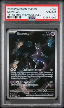 PSA 10 2023 POKEMON SVP EN-SV 151 ULTRA-PREMIUM COLLECTION PROMO #052 MEWTWO - Image 1