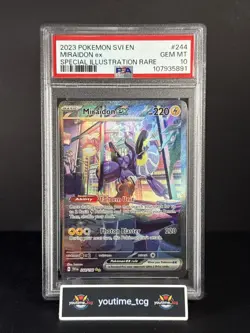 2023 Pokemon Svi En-S&V Special Illustration Rare Miraidon Ex #244 PSA 10 - Image 1