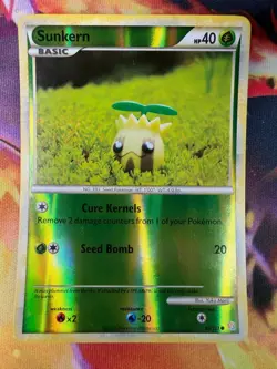 Sunkern 85/123 NM Common Reverse Holo HeartGold & SoulSilver 2010 Pokemon TCG - Image 1