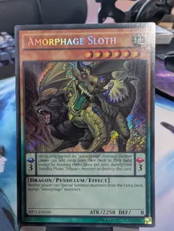 YuGiOh! Amorphage Sloth SHVI-EN030 Secret Rare - Image 1