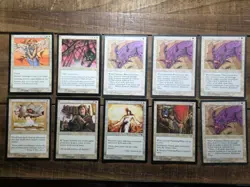 Lot of 10 MTG Cards from Fallen Empires, Magic the Gathering White 1994 - Image 1