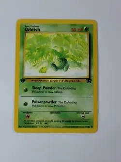 Pokemon Card 1st Edition Oddish 63/82 Team Rocket Regular US - Image 1