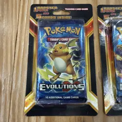 3 QTY Pokemon TCG XY Evolutions Booster Pack +5 Cards Blister Pack - Image 5