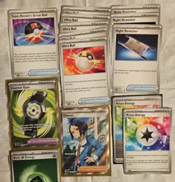 Ascended Heroes Trainer Cards (Poke Pad #198 Cheren #258 Pokemon Card Lot) - Image 1
