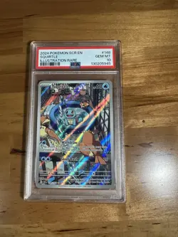 PSA 10 Squirtle 148/142 Stellar Crown Illustration Rare Pokemon Card - Image 1