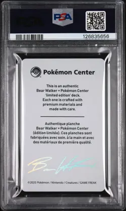 Umbreon Pokemon Center X Bear Walker Skateboard Card Serialized 1200/1600 PSA 9 - Image 2