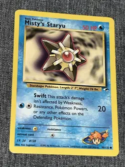 Pokemon Gym Heroes Card 90/132 Misty's Staryu LP - Image 1