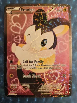 Pokemon TCG Emolga RC23/RC25 Full Art Ultra Rare Holo Card Legendary Treasures - Image 1