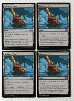 4x Reliquary Tower NM Playset - Commander: Tarkir Dragonstorm - Uncommon Land - Image 1