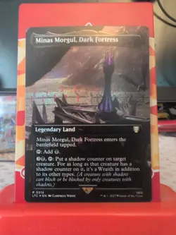 MTG Minas Morgul, Dark Fortress (Borderless) Foil NM Commander Lord of the Rings - Image 1