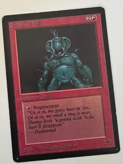 Magic the Gathering MTG Beta Uthden Troll LP (Beta Bob) - Image 1