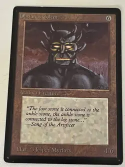 Magic the Gathering MTG Beta Obsianus Golem LP (Beta Bob) - Image 1