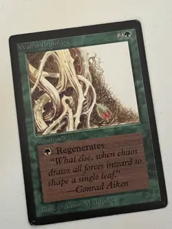 Magic the Gathering MTG Beta Wall of Brambles LP (Beta Bob) - Image 1