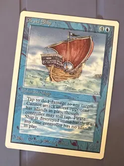Magic the Gathering MTG Unlimited Pirate Ship NM (Beta Bob) - Image 1