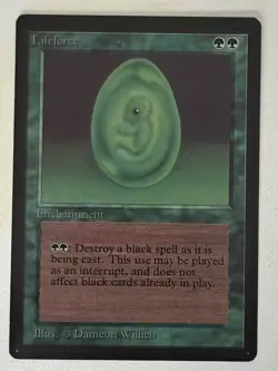 Magic the Gathering MTG Beta Lifeforce NM (Beta Bob) - Image 1