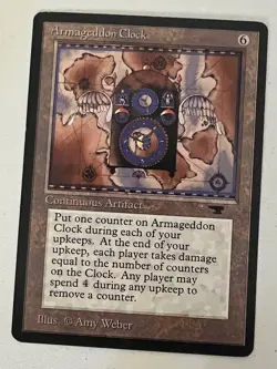 Magic the Gathering MTG Antiquities Armageddon Clock LP+ (Beta Bob) - Image 1