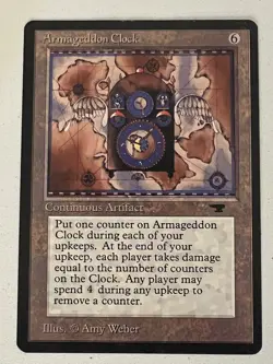 Magic the Gathering MTG Antiquities Armageddon Clock LP- (Beta Bob) - Image 1