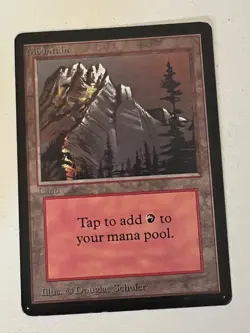 Magic the Gathering MTG Beta Mountain v.2 (LIGHT) MP (Beta Bob) - Image 1
