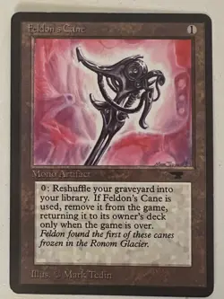 Magic the Gathering MTG Antiquities Feldon's Cane LP- (Beta Bob) - Image 1