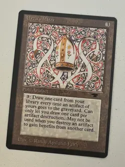 Magic the Gathering MTG Antiquities Urza's Miter NM (Beta Bob) - Image 1