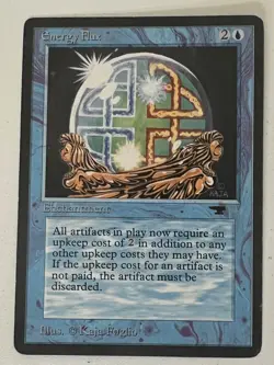 Magic the Gathering MTG Antiquities Energy Flux MP+ (Beta Bob) - Image 1