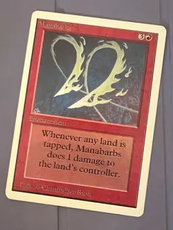 Magic the Gathering MTG Unlimited Manabarbs NM- (Beta Bob) - Image 1