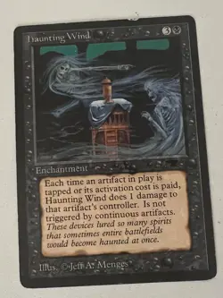 Magic the Gathering MTG Antiquities Haunting Wind MP (Beta Bob) - Image 1