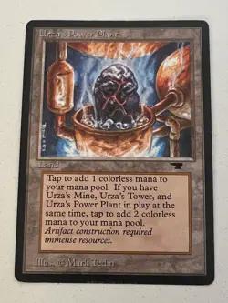 Magic the Gathering MTG Antiquities Urza's Power Plant (ROCK) LP- (Beta Bob) - Image 1