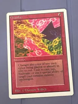 Magic the Gathering MTG Unlimited Chaoslace NM- (Beta Bob) - Image 1