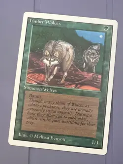 Magic the Gathering MTG Unlimited Timber Wolves NM (Beta Bob) - Image 1