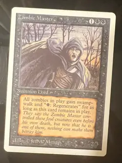 Magic the Gathering MTG Unlimited Zombie Master LP+ (Beta Bob) - Image 1