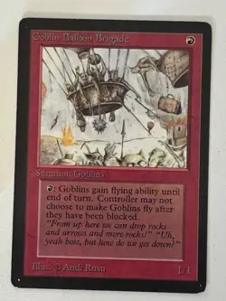 Magic the Gathering MTG Beta Goblin Balloon Brigade LP+ (Beta Bob) - Image 1