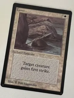 Magic the Gathering MTG Beta Lance LP (Beta Bob) - Image 1