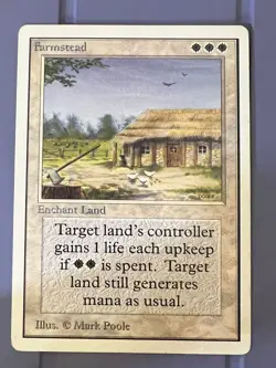 Magic the Gathering MTG Unlimited Farmstead LP (Beta Bob) - Image 1