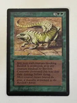 Magic the Gathering MTG Beta Thicket Basilisk LP (Beta Bob) - Image 1