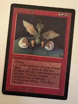 Magic the Gathering MTG Beta Dragon Whelp LP+ (Beta Bob) - Image 1