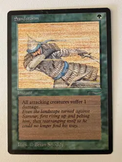 Magic the Gathering MTG Arabian Nights Sandstorm MP (Beta Bob) - Image 1
