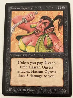 Magic the Gathering MTG Arabian Nights Hasran Ogress Light MP (Beta Bob) - Image 1